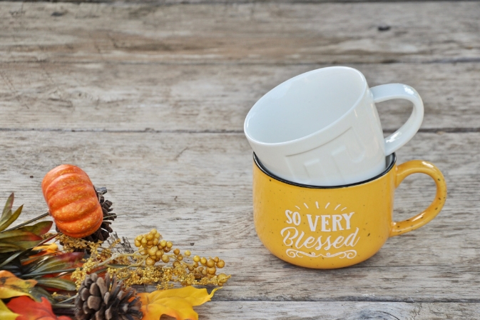 Dive into the essence of Autumn Harvest with custom cider mugs