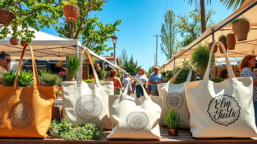 Custom reusable bags have a big space for logos and designs2
