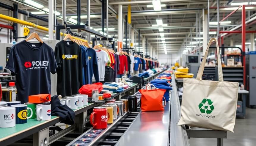 Promotional products have a far reaching impact on manufacturing industry branding