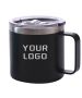 Custom 14oz Coffee Mug with Handle Insulated Stainless Steel Travel Mug Vacuum Coffee Cup with Lid