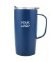 Custom 600ml Vacuum Coffee Cup Double Wall Stainless Steel Mug Tumbler with Handle