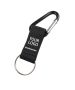 Custom Carabiner Short Lanyard Keychain with Polyester Strap and Split Key Ring