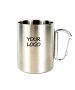 Custom Coffee Mug Stainless Steel Tea Cup Eco-friendly Mug with Key Chain Handle for Camping Adventure