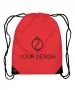 Custom Durable Metallic Imprint Drawstring Backpack 17.91"H x 13.7" W