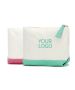 Custom Eco-friendly Canvas Makeup Cosmetic Bag 8"W x 6"H Toiletry Storage Bags for Home Travel
