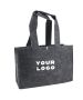 Custom Eco-Friendly Gray Reusable Felt Bag 23"W x 14"H Grocery Shopping Handbag Tote Bag