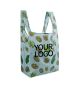 Custom Eco-friendly T-shirt 12"W x 23"H Bag Grocery Shopping Tote RPET Polyester Merchandise Bags