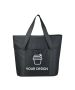 Custom Heavy Duty Zippered Polyester Canvas Tote Bag 15.5" H x 18.5" W