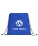 Custom Imprint Durable Polypropylene Drawstring Backpack 14.5" H x 14.5" W