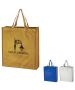 Custom Metallic Non-Woven Shopper Tote Bag 16"H x 14.25" W