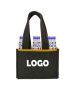 Custom Multiple Bottles Wine Felt Bag 8.07"W x 6.1"H Reusable 6 bottle Packed Wine Bags