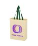 Custom Natural Cotton Canvas Grocery Tote Bag - Eco-Friendly 10" W x 14" H