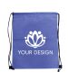 Custom Non-Woven Heathered Criss crisscross drawstring Backpack 16.25"H x 13" W