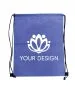 Custom Non-Woven Heathered Criss crisscross drawstring Backpack 16.25"H x 13" W