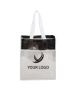 Custom Non-woven Shopping 12W x 13.63H Gift Bag Color Blocking Retail Tote Grocery Bags