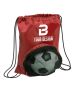 Custom Nylon Drawstring Backpack with Zippered Front Pocket 17.5"H x 14" W