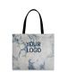 Custom Polyester Bag 19.7"W x 16.9"H with Marble Pattern Lightweight Yoga Reusable Grocery Handbag