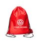 Custom Reinforced Polyester Drawstring Backpack 17" H x 14" W