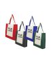Custom Shopping 13.77"W x 14.96"H Bag with Two-tone Color Retail Color Block Grocery Tote Promotional Bags