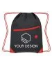 Custom Stylish Color Pop Drawstring Bag with Earbud Slot 17.75"H x 13.5" W 