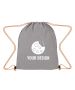 Custom Stylish Jersey Knit & Polyester Drawstring Sports Pack, 16.5"H x 14" W 