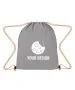 Custom Stylish Jersey Knit & Polyester Drawstring Sports Pack, 16.5"H x 14" W 