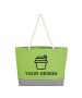 Custom Stylish Polyester Tote Bag with Cotton Rope Handles 14" H x 15.5" W