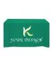 Custom Table Cover for 4-foot standard Table - Durable 3-sided Polyester/Cotton Blend with Logo Print