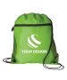 Custom Versatile Mesh Pocket Durable Polyester Drawstring Bag 16.5"H x 14" W