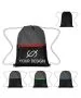 Custom Water-Resistant Triad Non-Woven Drawstring Bag with Front Zipper 17"H x 13" W 
