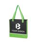 Customizable High-Visibility Non-Woven Accent Shopper Tote Bag 14" H x 14" W x 3.5" D
