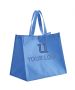 Custom Recycle Non-woven 15W x 13.75H Shopping Bag Grocery Tote Bags with Wide Gusset