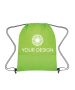 Customizable Water-Resistant Wave Design Non-Woven Drawstring Bag 16.5"H x 13"W