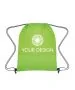 Customizable Water-Resistant Wave Design Non-Woven Drawstring Bag 16.5"H x 13"W