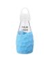 Custom Reusable Narrow Mouth Glass Sport Bottle Portable 300ml Transparent Milk Bottle with Silicone Sleeve