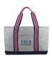 Custom Felt Boat Tote 23" W x 14" H Fashion Grocery Shopping Bag with Striped Handles
