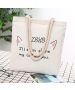 Custom Recycled Organic 15"W x 16.5"H Cotton Grocery Bag Office School Tote Bag Organic Cotton with Logo Print