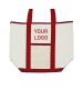 Custom Canvas Handbag 23"W x 14"H Shopping Bag with Mesh Front Bag Grocery Boat Carryall
