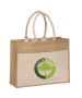 Custom Jute Canvas  Shopping Bag 17.75W x 13.75H Large Grocery Boutique Gift Bags