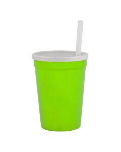 Custom 12 Oz Transparent BPA-Free Sport Sipper Tumbler with Straw