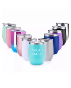 Custom 12oz Egg Shaped Coffee Cup Durable Double Wall Stainless Steel Vacuum Tumbler