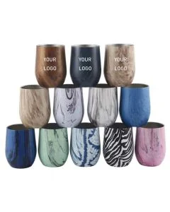 Custom 12oz Stainless Steel Egg Cup Double Wall Vacuum Tumbler Coffee Mug With Lid
