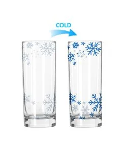 Custom 14.2oz Cold Color Changing Tall Glass Clear Tumbler Cups Glass Mug for Beer Juice Tea Coffee