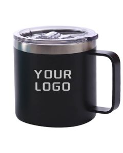Custom 14oz Coffee Mug with Handle Insulated Stainless Steel Travel Mug Vacuum Coffee Cup with Lid