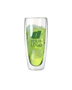 Custom 22oz/650ml Glasses Mug Double Wall Borosilicate Tall Glass Cup For Tea Coffee Milk