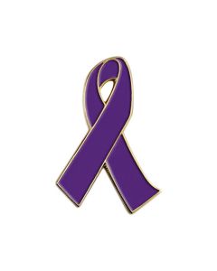 Custom 2D Awareness Metal Ribbon Lapel Pin for Fundraisers and Awareness Campaigns