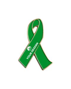 Custom 2D Awareness Metal Ribbon Lapel Pin for Fundraisers and Awareness Campaigns