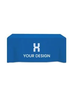 Custom 3-Sided 8 Foot Fitted Table Cover - Full Color Logo Print
