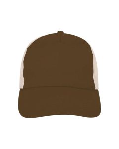 Custom 5 Panel Mesh Back Cap - Personalized Brushed Cotton Twill Hats 