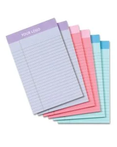 Custom A6 Lined Notepad Office Notebook 80 Sheet Memo Paper Stickers